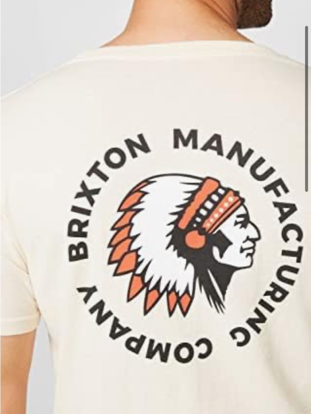 NWT Brixton Manufacturing Chief Graphic Logo Short Sleeve Tee Shirt Mens Small